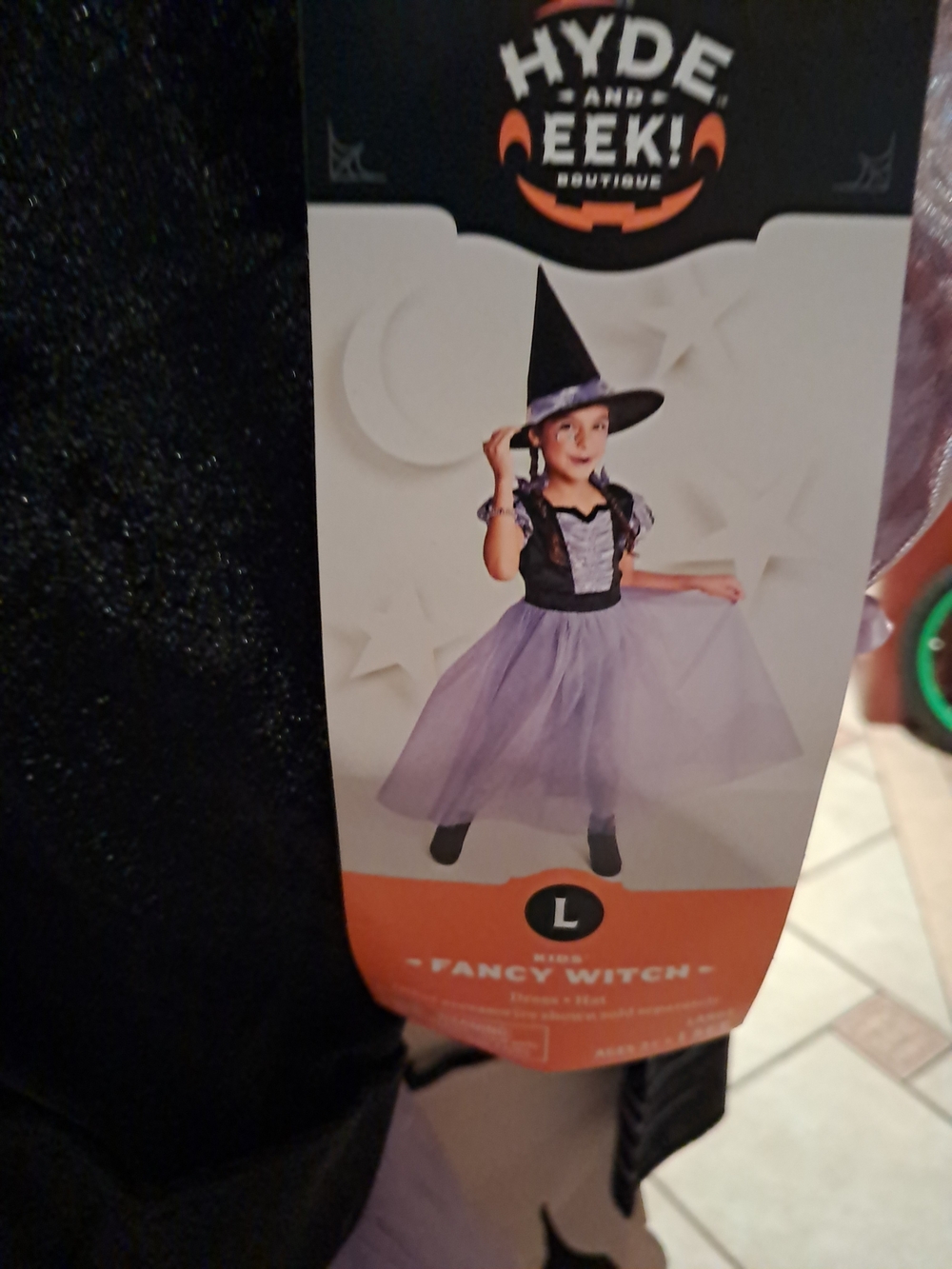 Kids' Purple Fancy Witch Costume - Large